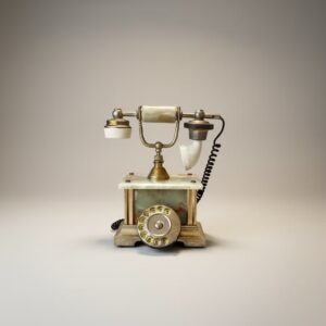 Vintage Green Onyx Telephone (Display Use Only)