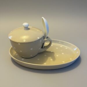 Soup Bowl Plate and Spoon