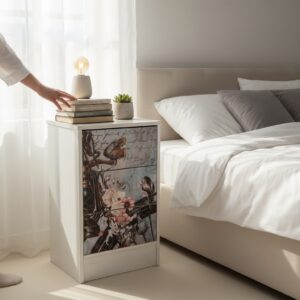 Decoupaged Bedside Table